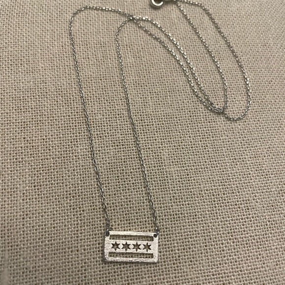Jewelry - NWT Chicago Flag necklace